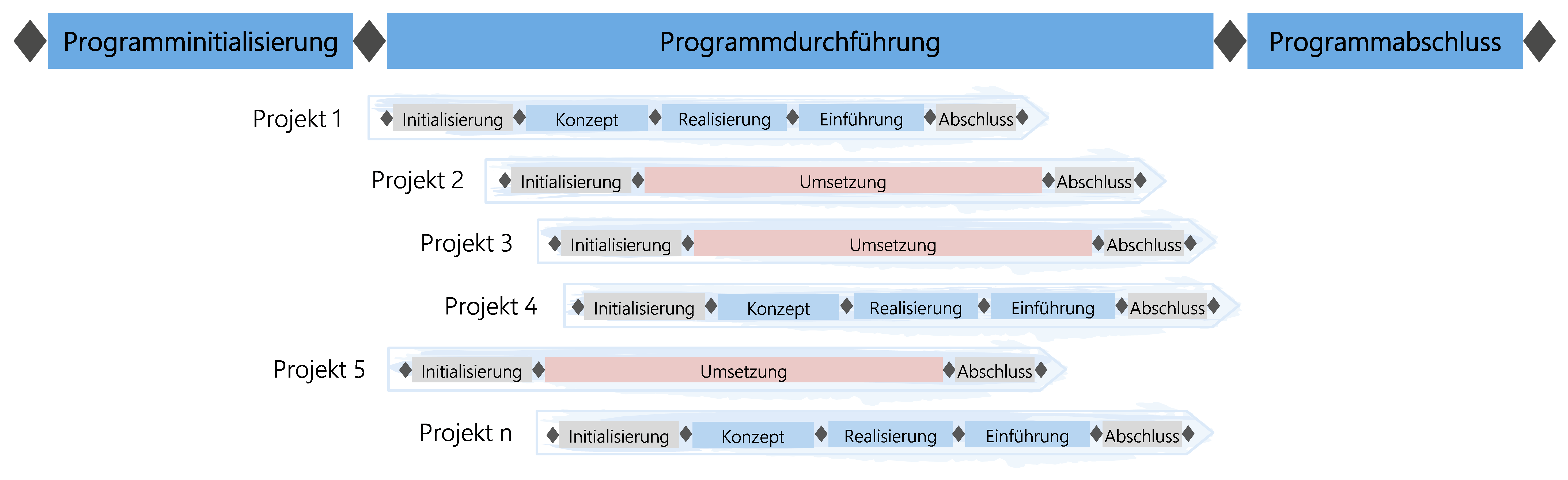 Abbildung: Projekte zu Programmen zusammengefasst Abbildung : Projekte zu Programmen zusammengefasst